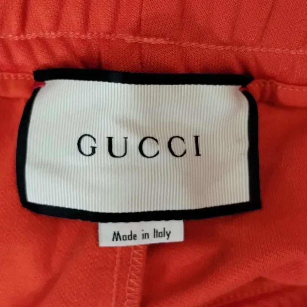Gucci Orange Technical Jersey Track Suit Jogger Pants Web Men's XXL